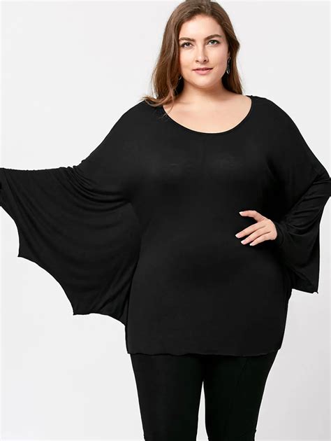 Buy Kenancy Women Plus Size Halloween Batwing T Shirts
