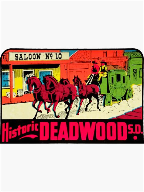 Deadwood South Dakota Vintage Travel Decal Sticker For Sale By