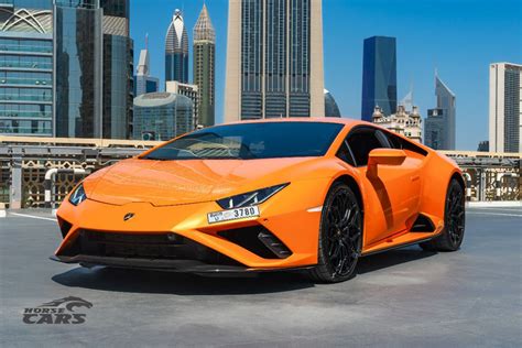 Rent Lamborghini Huracán Evo Orange In Dubai Horse Cars