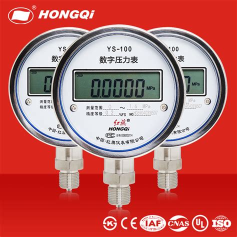 Hongqi Ys 100 High Precision Pressure Gauge Stainless Steel Vacuum