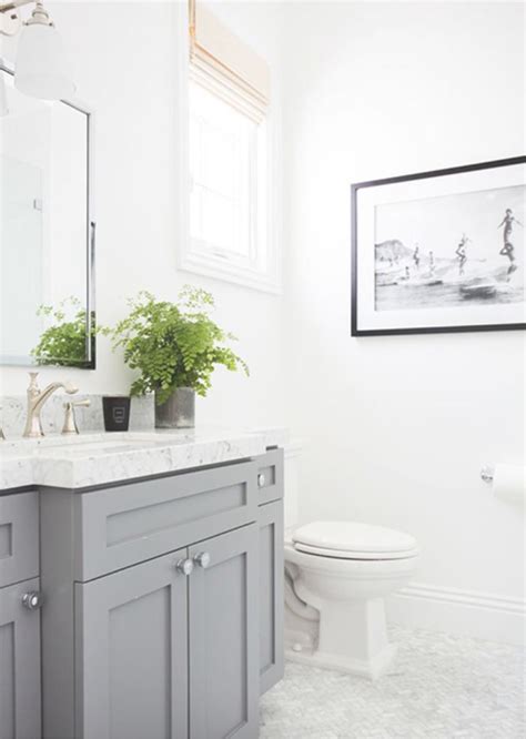 Wall Color Here Bm Distant Gray Gray Vanity Bathroom Inspiration