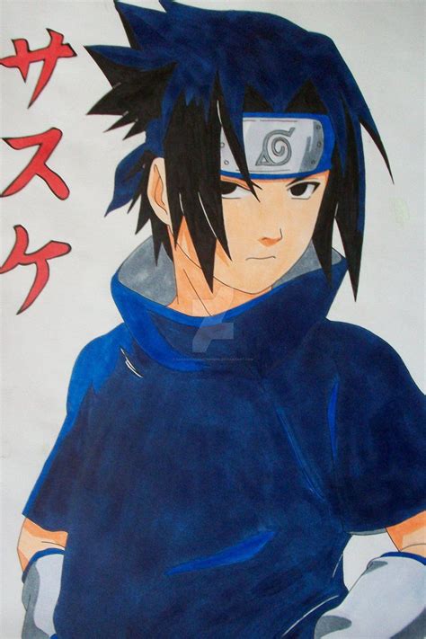 Sasuke Uchiha Young Colored By Sakakithemastermind Naruto Sketch