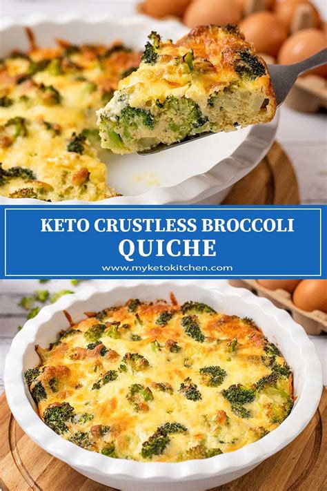 Keto Crustless Broccoli Quiche Recipe Broccoli Quiche Recipes Quiche