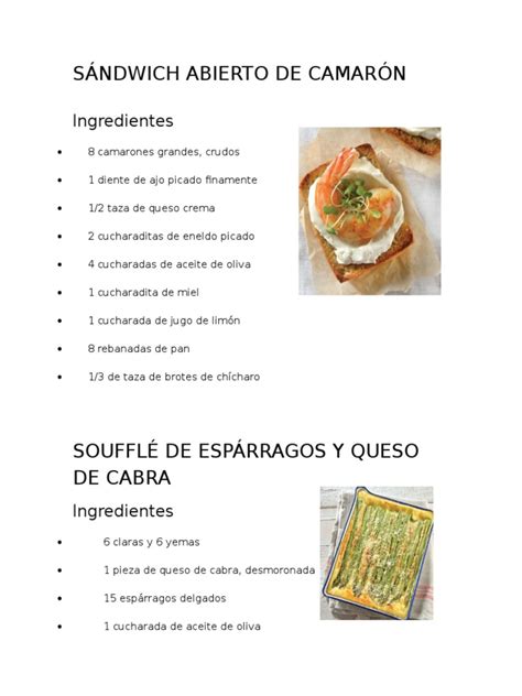 20 Recetas De Cocina Pdf Cocina Preparación De Comida Y Bebida