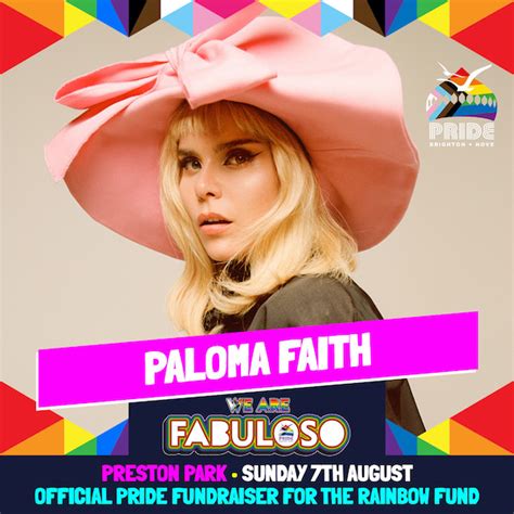 Paloma Faith To Headline Sundays Brighton And Hove Pride 2022 We Are Fabuloso Scene