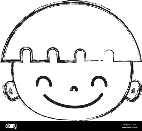 Figure Happy Avatar Boy Face With Hairstyle Stock Vector Image And Art