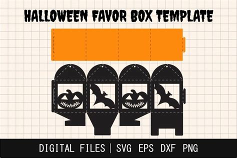 Halloween Treat Box Svg Printable Favor Box 1999041