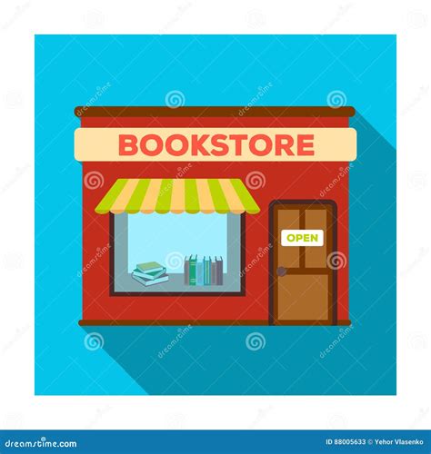 Bookstore Front Vector Illustration Cartoon Vector