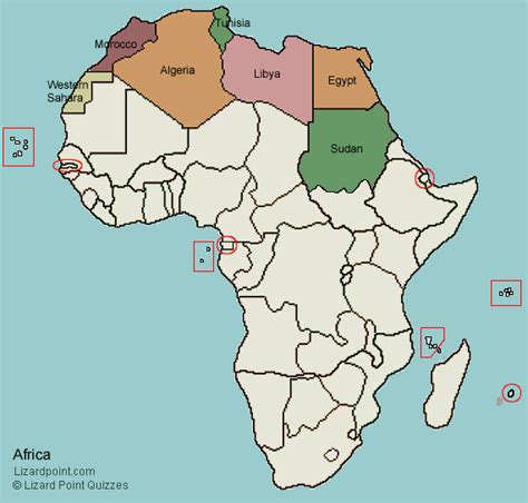 The physical map of africa showing major geographical features like elevations, mountain ranges, deserts, seas, lakes, plateaus, peninsulas, rivers, plains, some regions with vegetations or forest, landforms and other topographic features. Test your geography knowledge - Northern Africa countries ...