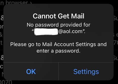 Aol Mail Error Apple Community