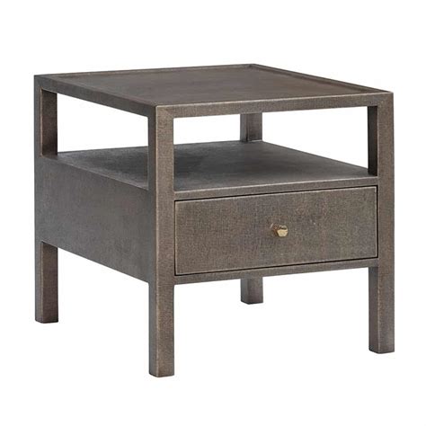 Perfect for a bedroom, living room, family room, or guest room. Danbury End Table with Faux Wrapped Linen Finish - Design ...