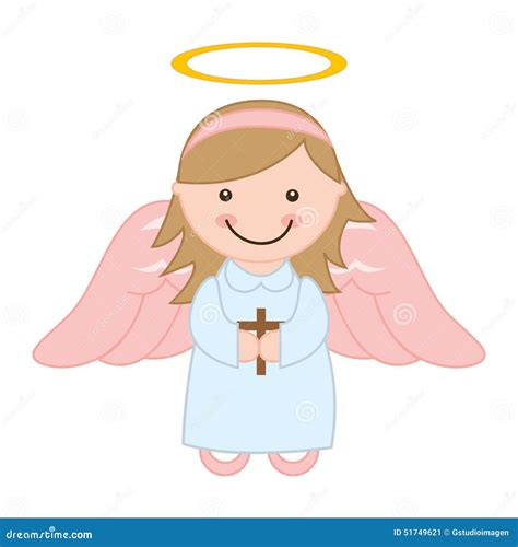 Cute Angel Stock Vector Illustration Of Female Happiness 51749621