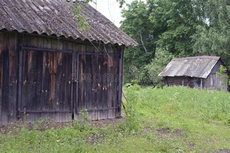 A Old Wooden House On A Farm In Nature Stock Image Image Of Farm