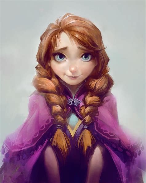 Anna Frozen Fan Art Dongmin Shin Disney Fan Art Anna Disney Esboços Disney