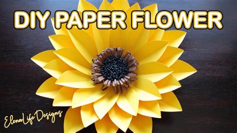 Paper Sunflower Tutorial How To Make A Big Sunflower