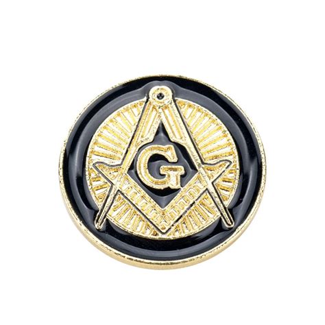 Round Masonic Brooch Pins Badge Men Lapel Pin Freemasons Masonry