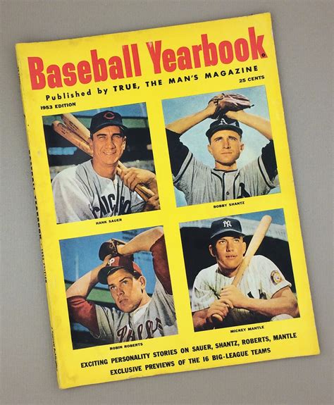 1953 Baseball Yearbook Magazine