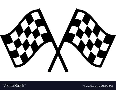 Racing Flag Icon Flat Royalty Free Vector Image