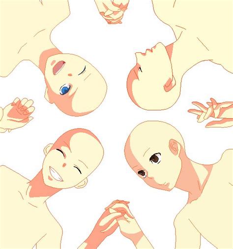 Anime body poses friend group. Group base by MimitheEchidna1 on deviantART | Drawing ...