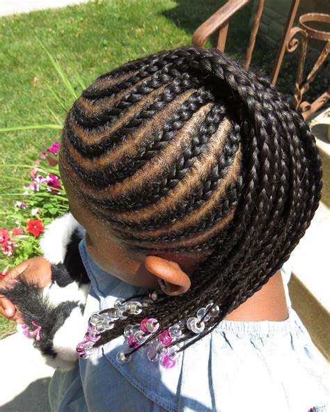 The green flower hair tie here has made these braid hairstyles for kids look gorgeous. Curves Curls & Style: Natural Hair: Summer Styles for Kids