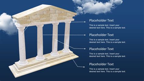 3d Model Diagram Of 4 Pillars Slidemodel
