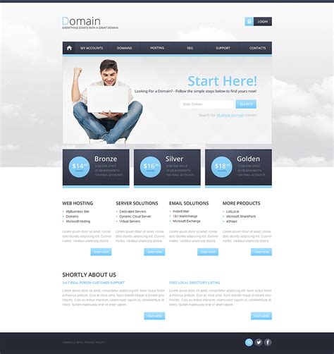 Hosting Responsive Website Template 49279