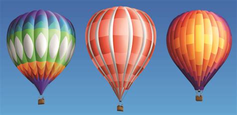 Creative Colorful Hot Air Balloons Vector Material 03