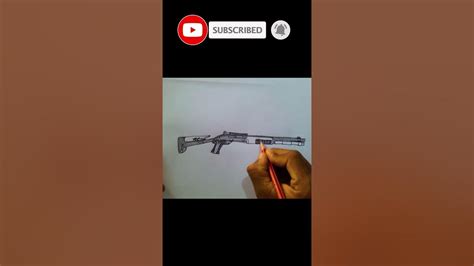 How To Draw M1014 Gun Of Free Fire Very Easy Shn Best Art 2021