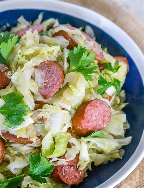 This tasty recipe takes only 20 minutes from start to finish to prepare. Keto friendly Cabbage and Kielbasa. Easy, delicious, nutritious, one-pan dinner or side dish re ...