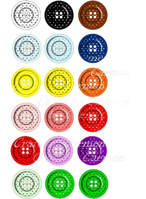 Sewing Buttons Clip Art Buttons Sew Clipart Scrapbook Etsy Clip Art