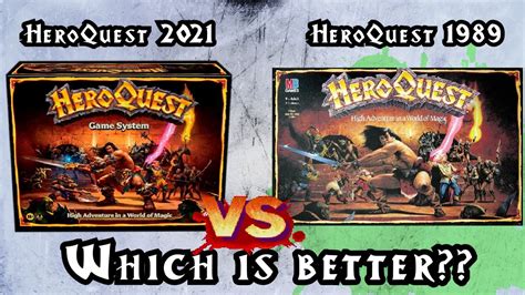 HeroQuest 2021 Avalon Hill Version Comparison With Original 1989 Milton