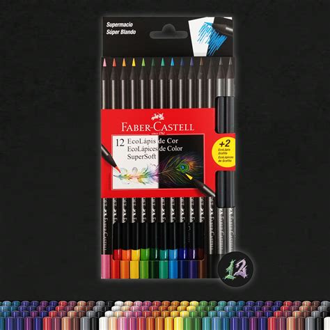 Colores Faber Castell Super Soft 12 2 Lápices De Grafito Librería