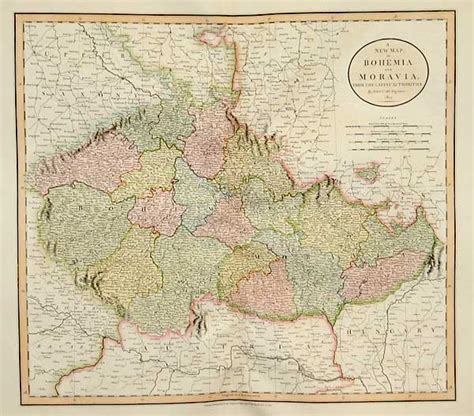 A New Map Of Bohemia Or Moravia From The Latest Authorities 1801