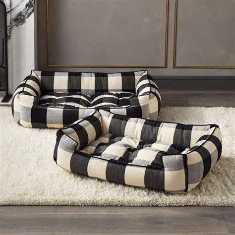 Black And White Buffalo Plaid Dog Bed Rens Dog Beds
