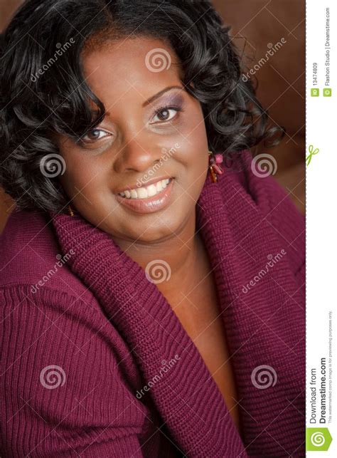 Beautiful African American Plus Size Model Royalty Free