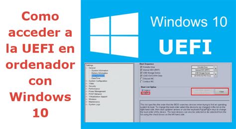 Maneras De Acceder A La Uefi De Un Ordenador Con Windows