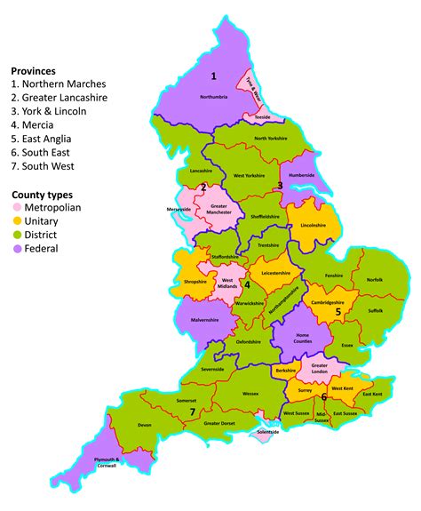 Counties Of England Redesign Rimaginarymaps