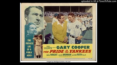 pride of the yankees lou gehrig story gary cooper and virginia bruce youtube