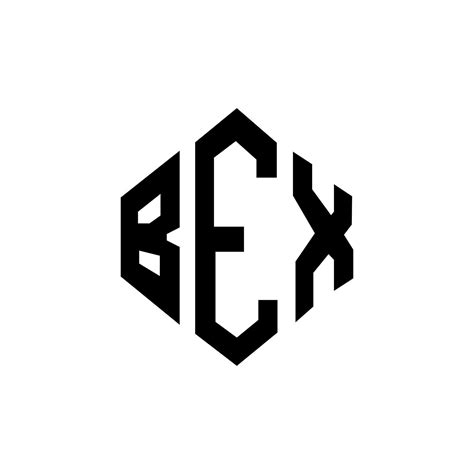 BEX letter logo design with polygon shape. BEX polygon and cube shape