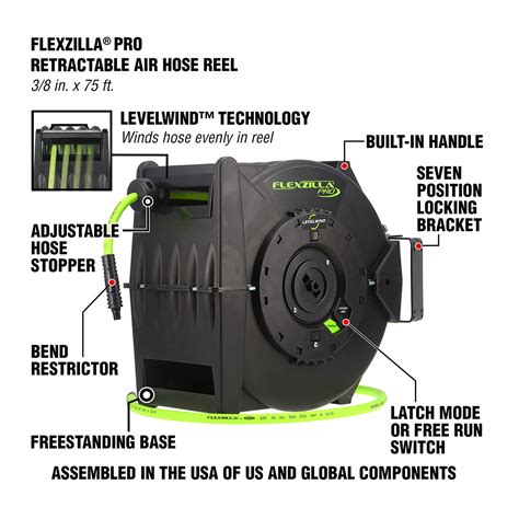 Flexzilla® Pro Retractable Air Hose Reel With Levelwind™ Technology 3