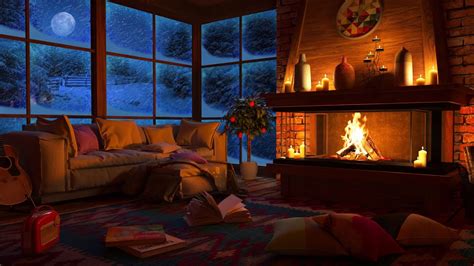 Instant Sleep In Minutes In A Cozy Winter Ambience Blizzard Fireplace And Howling Wind