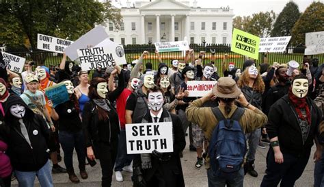 Thousands Support Anonymous Million Mask March Ny Daily News