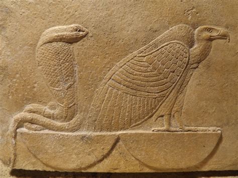 Egyptian Art Mythology Relief Sculpture Of Nekhbet And Wadjet