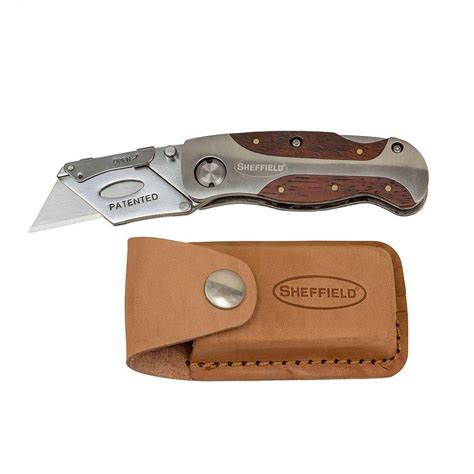 Sheffield Premium Lockback® Utility Knife With Sheath Walmart Canada
