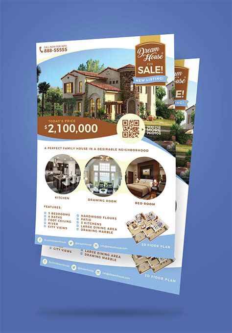 Double storey terrace intermediate seksyen 3 bandar bukit mahkota cheras. Free Real Estate (House For Sale) Flyer Design Template ...