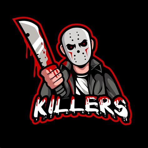 Killers With Knife Mascot Logo Cartoon Vecctor Illustration 15277755