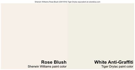 Sherwin Williams Rose Blush Tiger Drylac Equivalent White Anti Graffiti