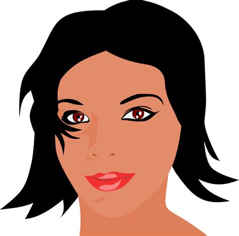 Woman With Black Hair Clip Art At Vector Clip