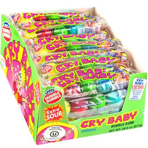 Cry Baby Extra Sour Bubble Gum 36pcs La Catrina Candy Store