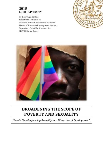 broadening the scope of poverty and sexuality should non conforming sexuality be a dimension of